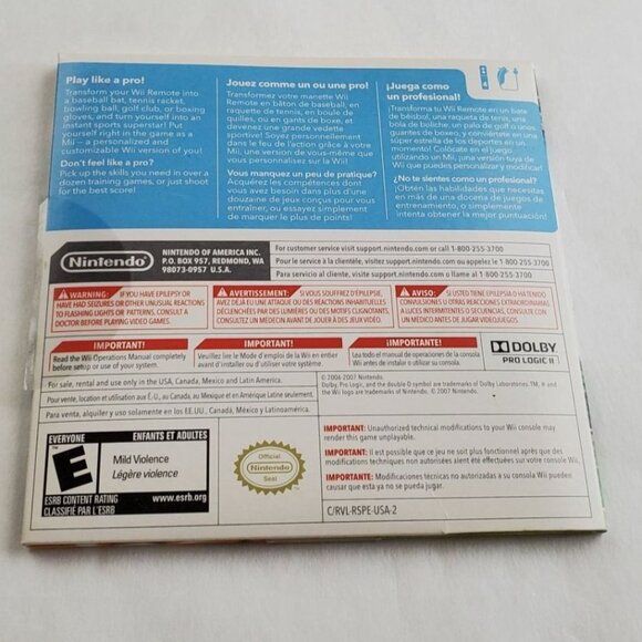 Wii Sports - Nintendo Wii Game - NO DISC - Case Only and Booklet! - Picture 3 of 3